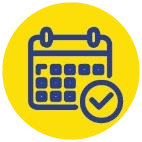 Calendar icon showing layby payment options available