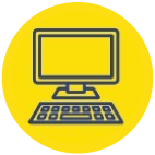 Computer monitor icon for computer glasses